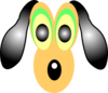 Cartoon Dog With Large Eyes Clip Art